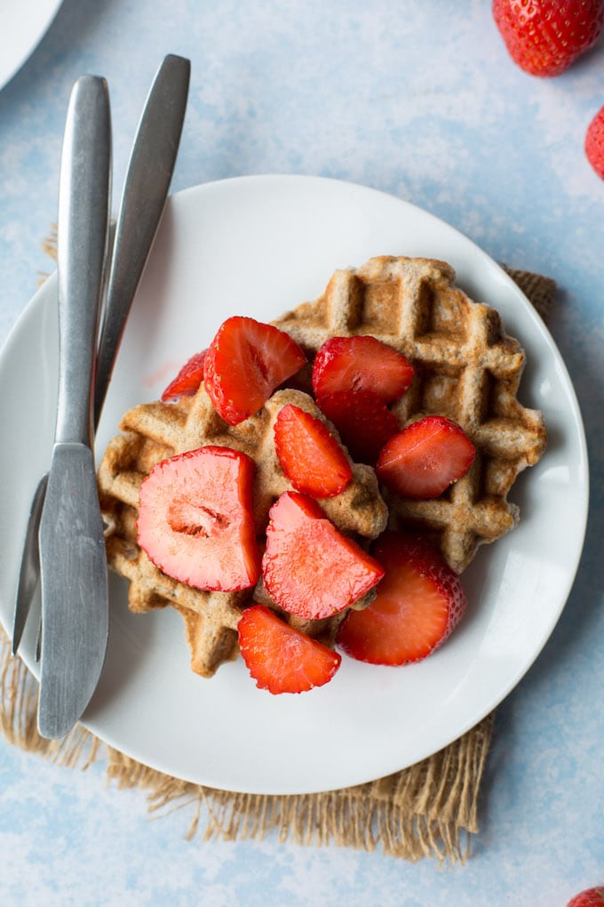 Single serve Paleo Waffles made with coconut flour – ready in about five minutes! Gluten Free + Dairy Free + Paleo