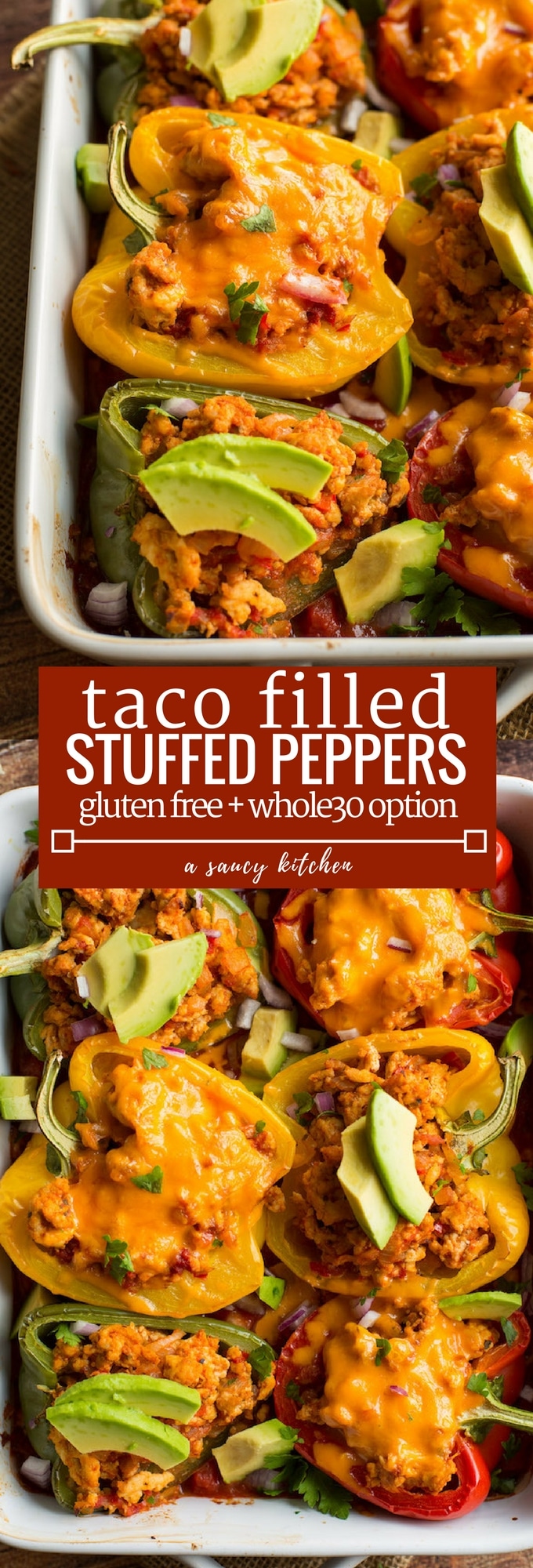 taco stuffed peppers (paleo/whole option)