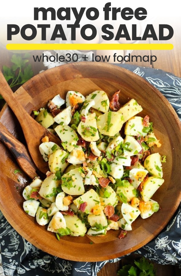 no mayo potato salad with herbed bacon & eggs