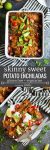 Bean free Skinny Sweet Potato Enchiladas - a veggie filled meat free meal with a quick homemade enchilada sauce perfect for busy week nights! | Gluten Free + Vegetarian