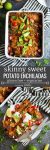 Bean free Skinny Sweet Potato Enchiladas - a veggie filled meat free meal with a quick homemade enchilada sauce perfect for busy week nights! | Gluten Free + Vegetarian