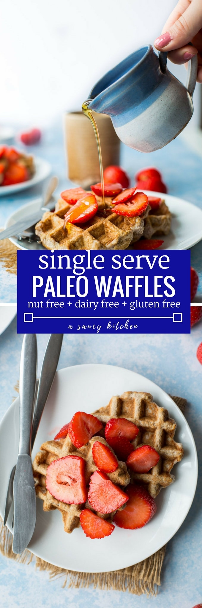 coconut flour paleo waffles (single serve)