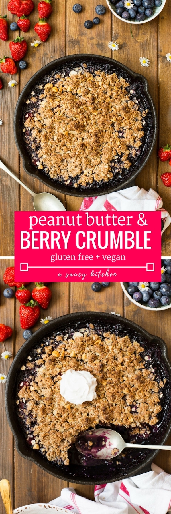 peanut butter berry crumble