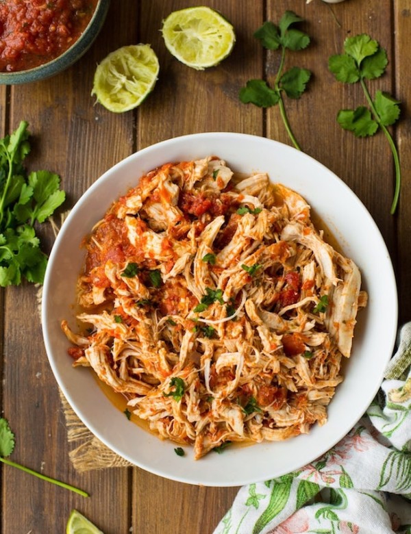 Salsa Chicken in a bowl