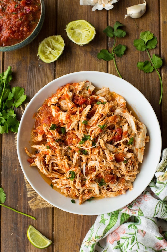 Salsa Chicken in a bowl