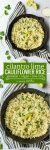 Low carb & paleo friendly Cilantro Lime Cauliflower Rice - make it in 20 minutes or less for a healthy & filling side dish! Gluten Free + Whole30 + Vegan