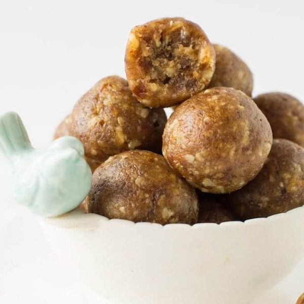 bowl of nut and date balls