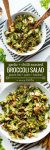 Crispy, crunchy Roasted Broccoli Salad tossed in a simple garlic-chilli dressing and mixed with roughly chopped almonds and salty bacon pieces. Gluten Free + Paleo + Whole30