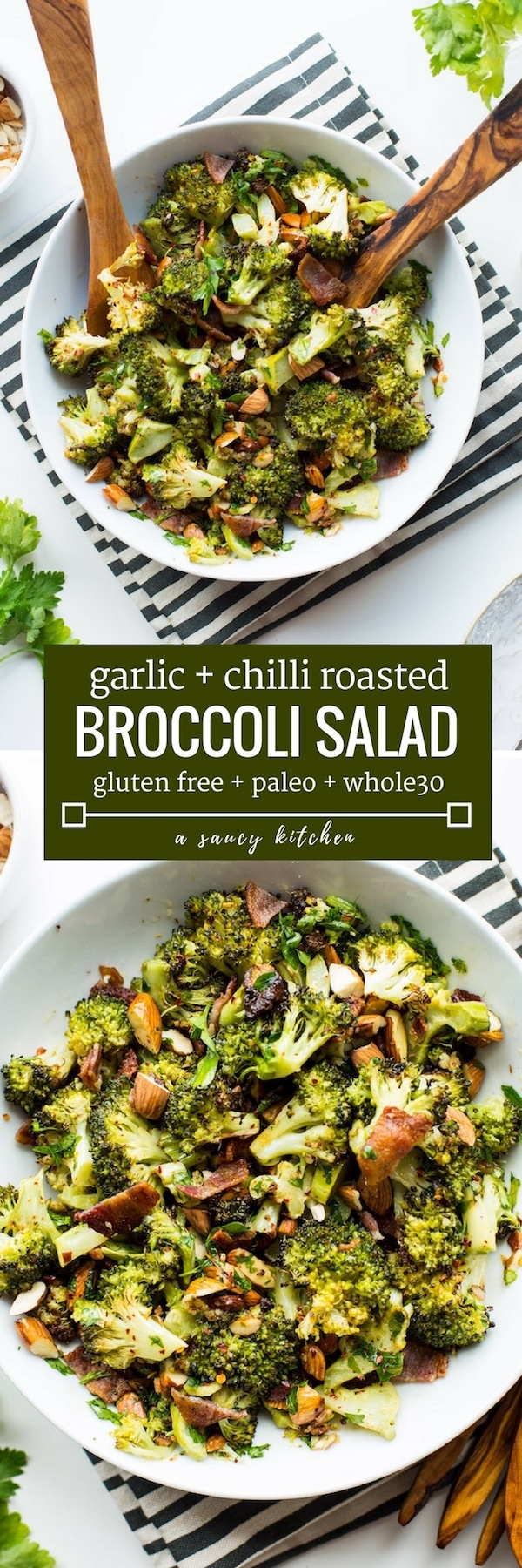 garlic & chilli roasted broccoli salad