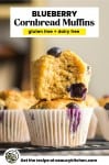 Blueberry Cornbread Muffins Pin Image