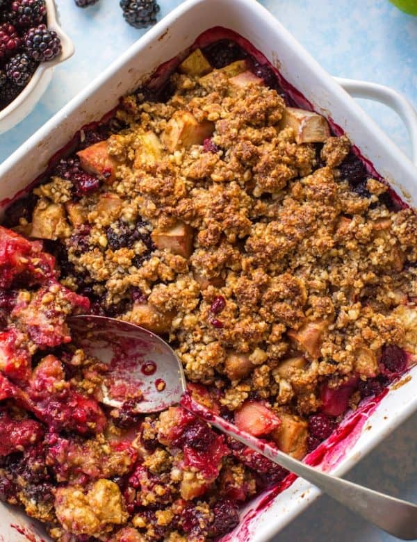 Grain Free Apple & Blackberry Crumble