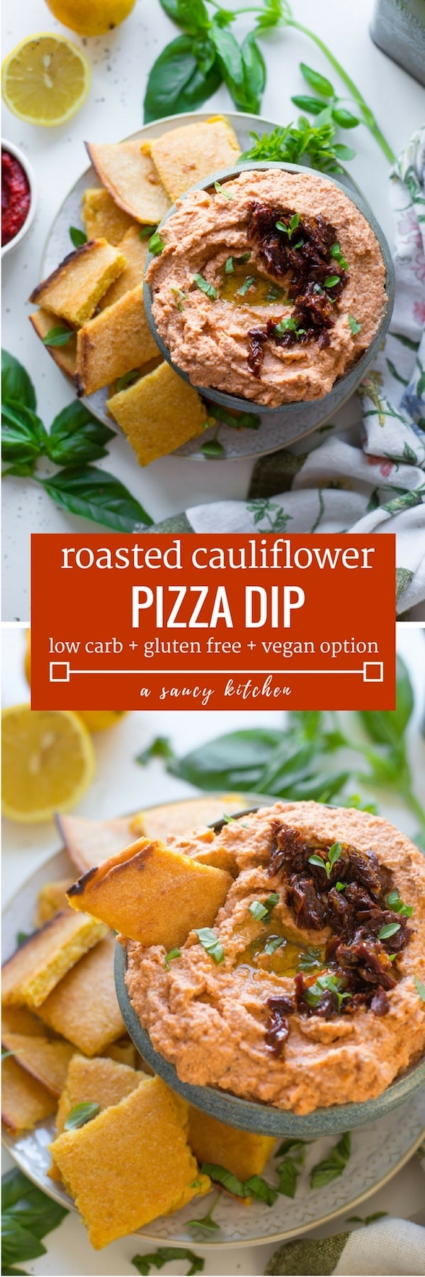 cauliflower pizza dip (a chickpea free hummus)