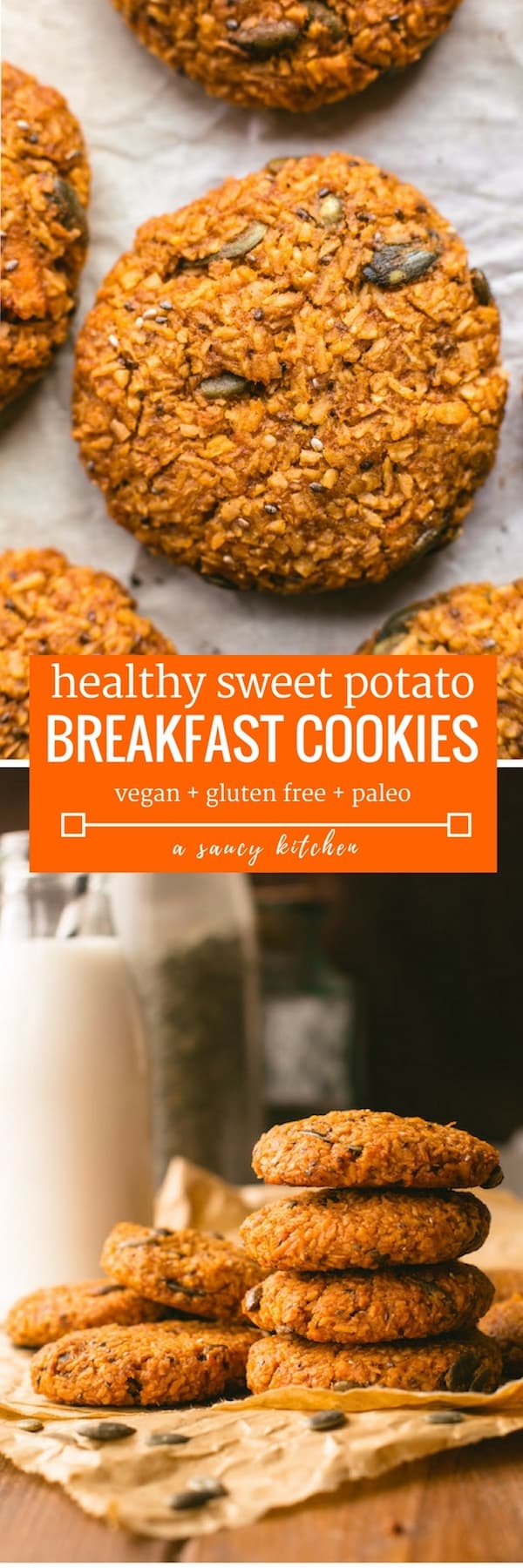 sweet potato breakfast cookies  (paleo + nut free)