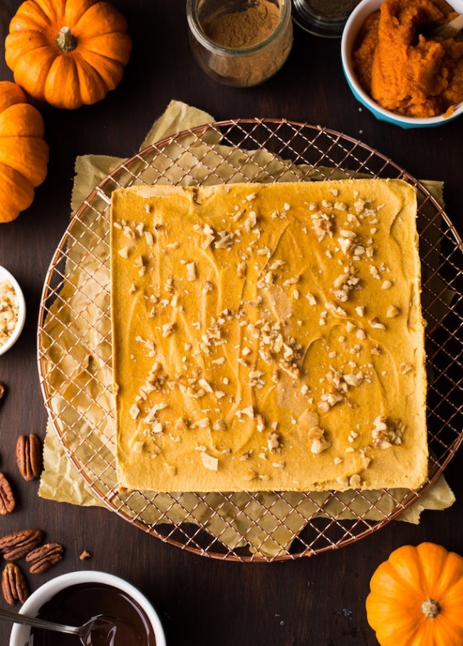 No Bake Pumpkin Cheesecake Bars (Paleo + Vegan) A Saucy Kitchen