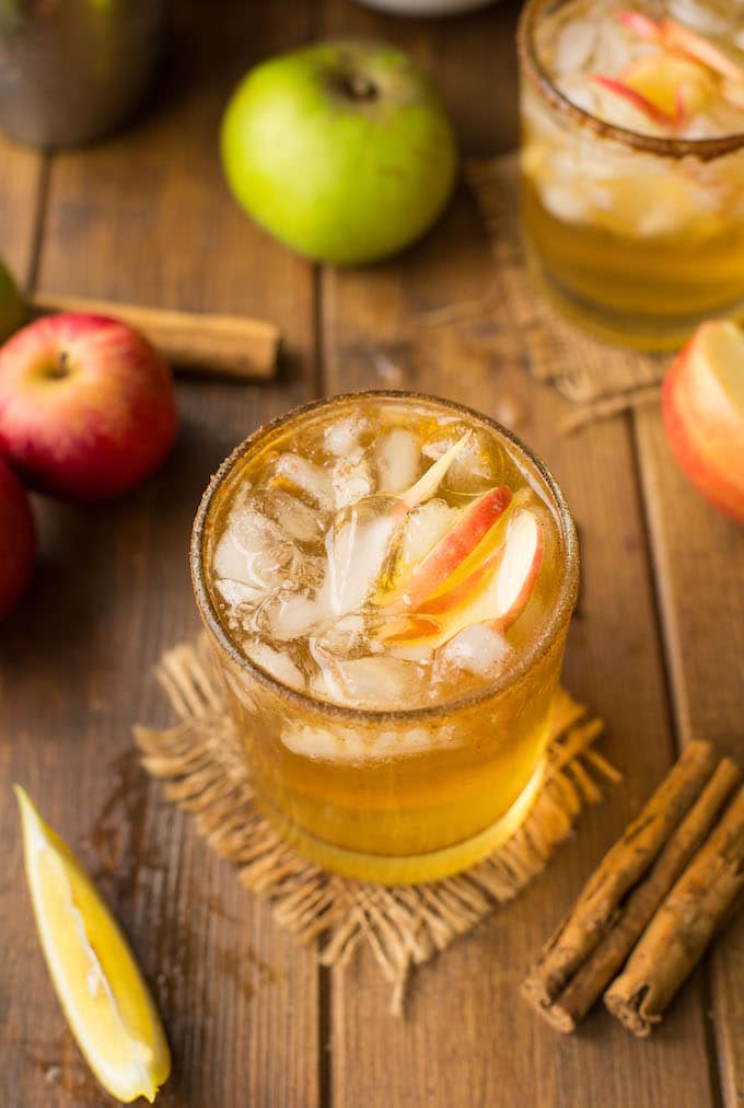 Sweet and simple Apple Margaritas with a star anise spiced simple syrup – the perfect cocktail to make yourself this fall! 
