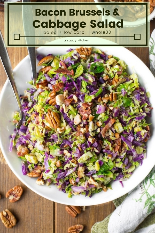 bacon brussels & cabbage salad