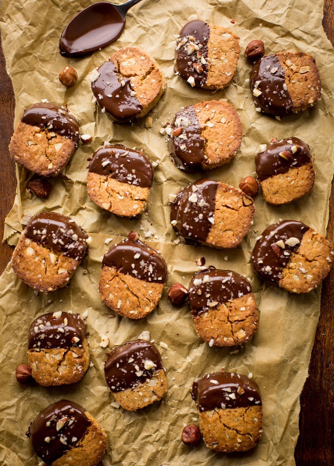Grain Free Chocolate And Hazelnut Slice And Bake Cookies A Saucy Kitchen