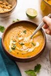 Peanut Carrot & Sweet Potato Soup
