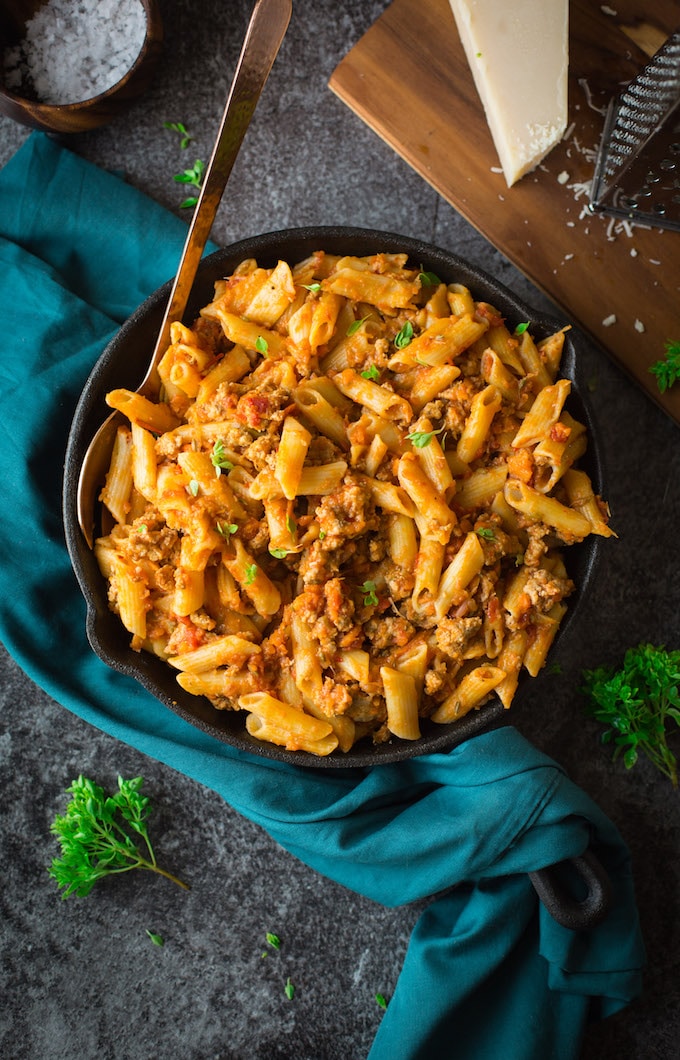Quick Pork Ragu With Penne A Saucy Kitchen