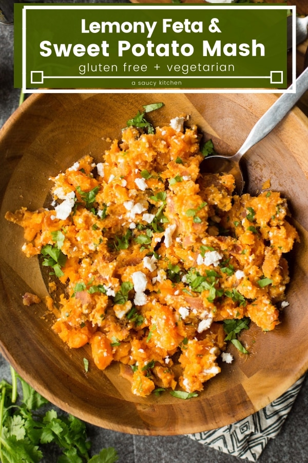 lemony feta & sweet potato mash