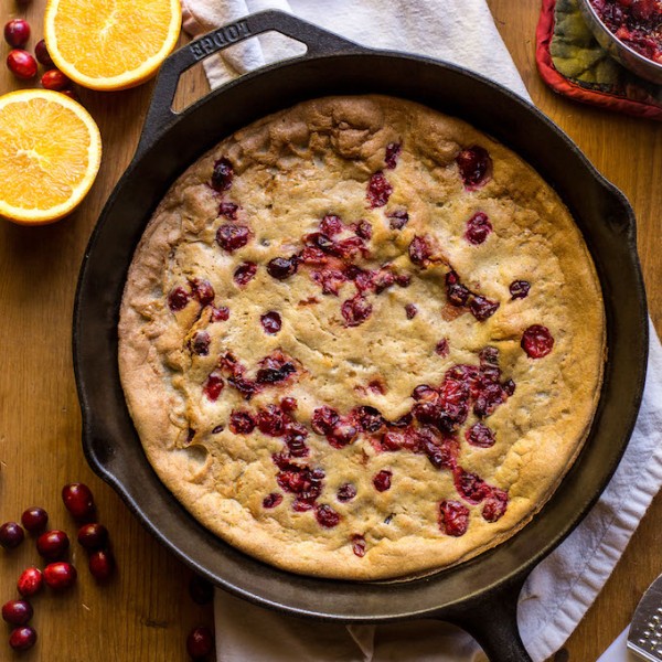 Paleo Cranberry Orange Dutch Baby