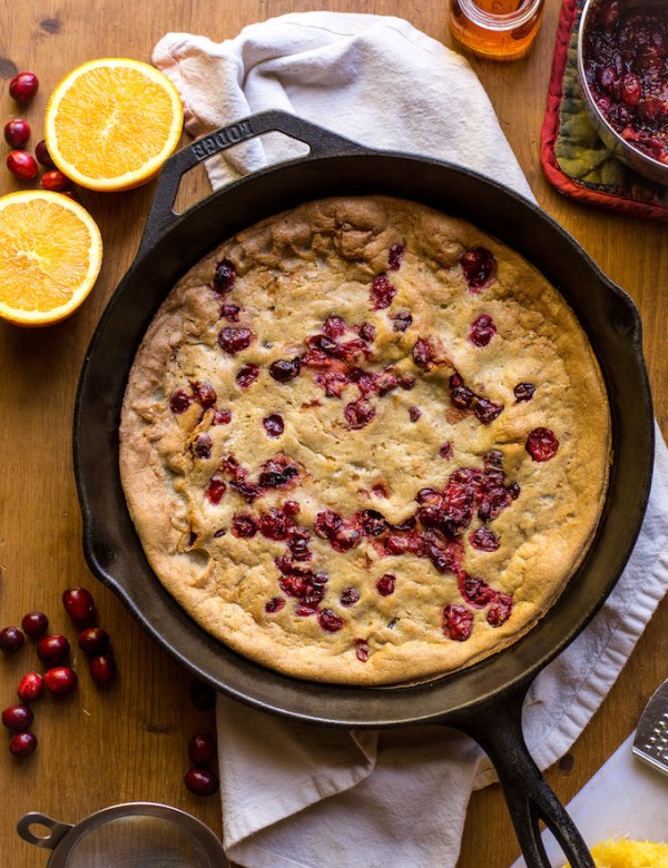 Paleo Cranberry Orange Dutch Baby