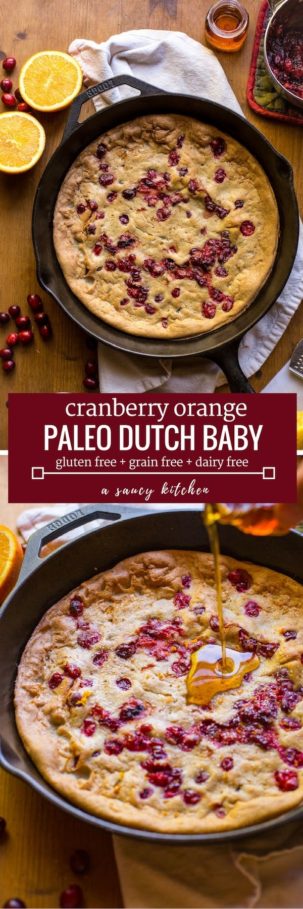 paleo cranberry orange dutch baby