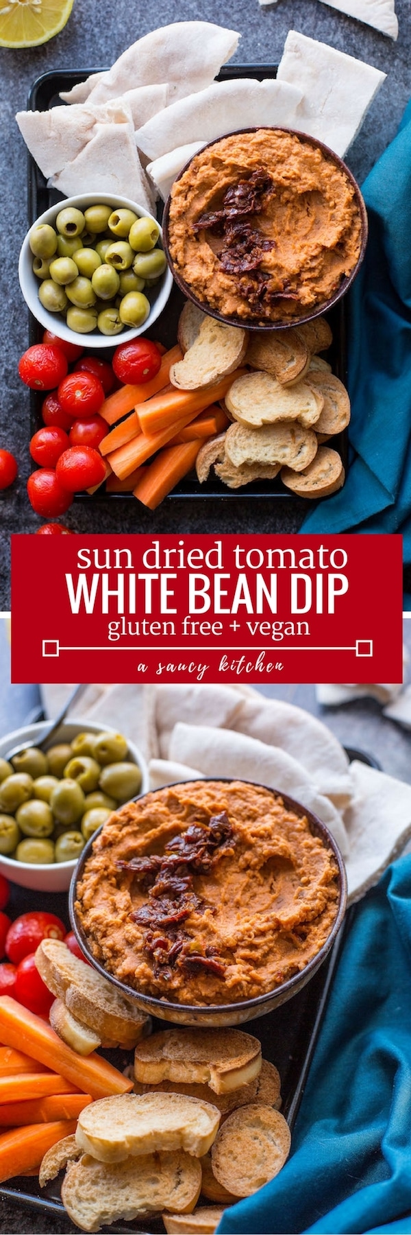 sun dried tomato white bean dip