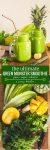 Green Monster Smoothie - loaded with anti inflammatory fruits and vegetables, herbs & spices. Enjoy as a starter to your morning or when you need a pick-me-up throughout the day! Paleo + Vegan | long pinterest graphic