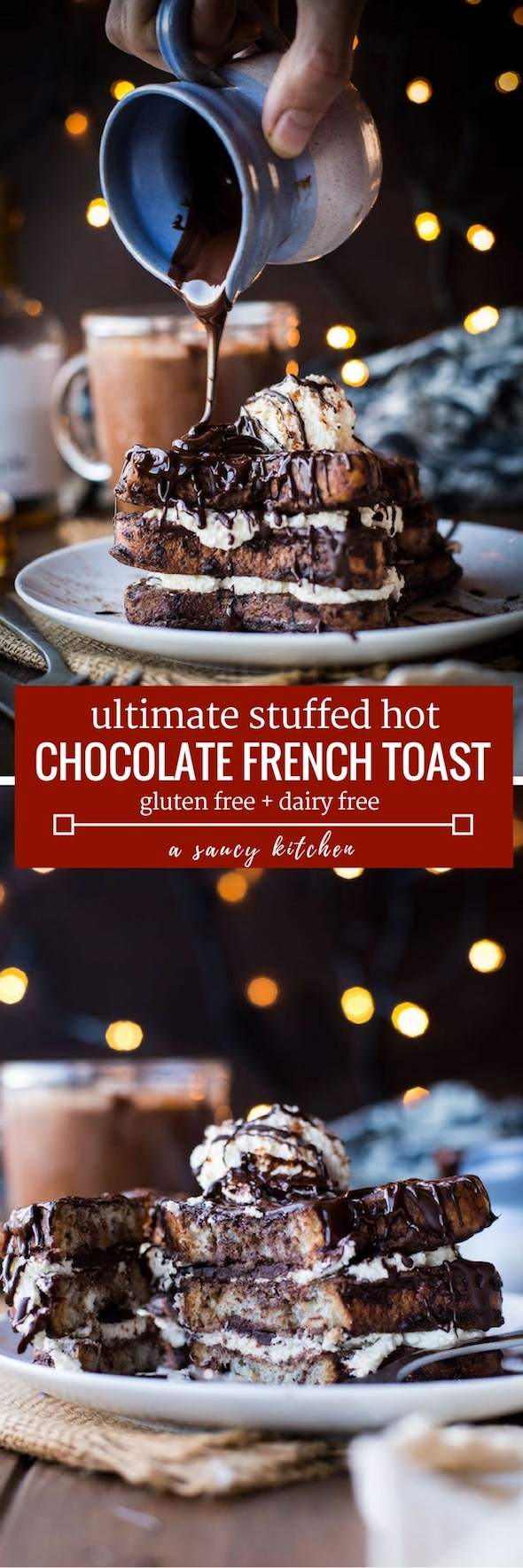 dairy free stuffed hot chocolate french toast