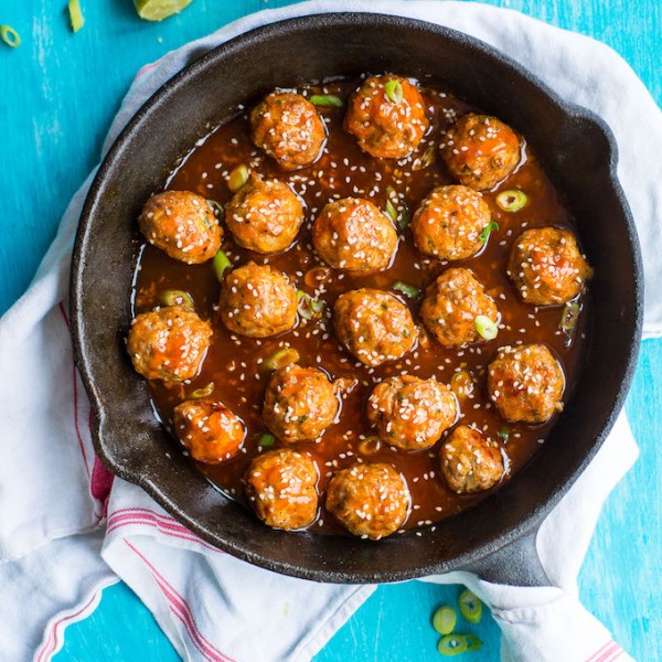 Honey Sriracha Turkey Meatballs