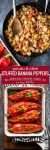Mediterranean inspired Potato and Olive Stuffed Banana Peppers - hearty, filling and made with only 10 ingredients! | Paleo + Vegan + Whole30 pin graphic
