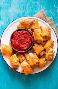 Homemade Pigs in a Blanket with ketchup