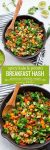 Spicy Kale Potato Breakfast Hash long pinterest graphic with text