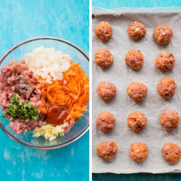 Honey Sriracha Turkey Meatballs A Saucy Kitchen