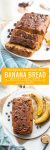 Chickpea Chocolate Chip Vegan Banana Bread pinterest graphic