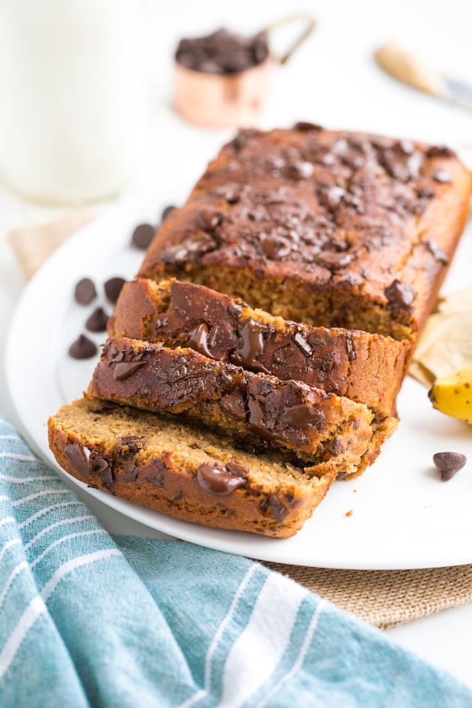 Chickpea Flour Vegan Banana Bread sliced