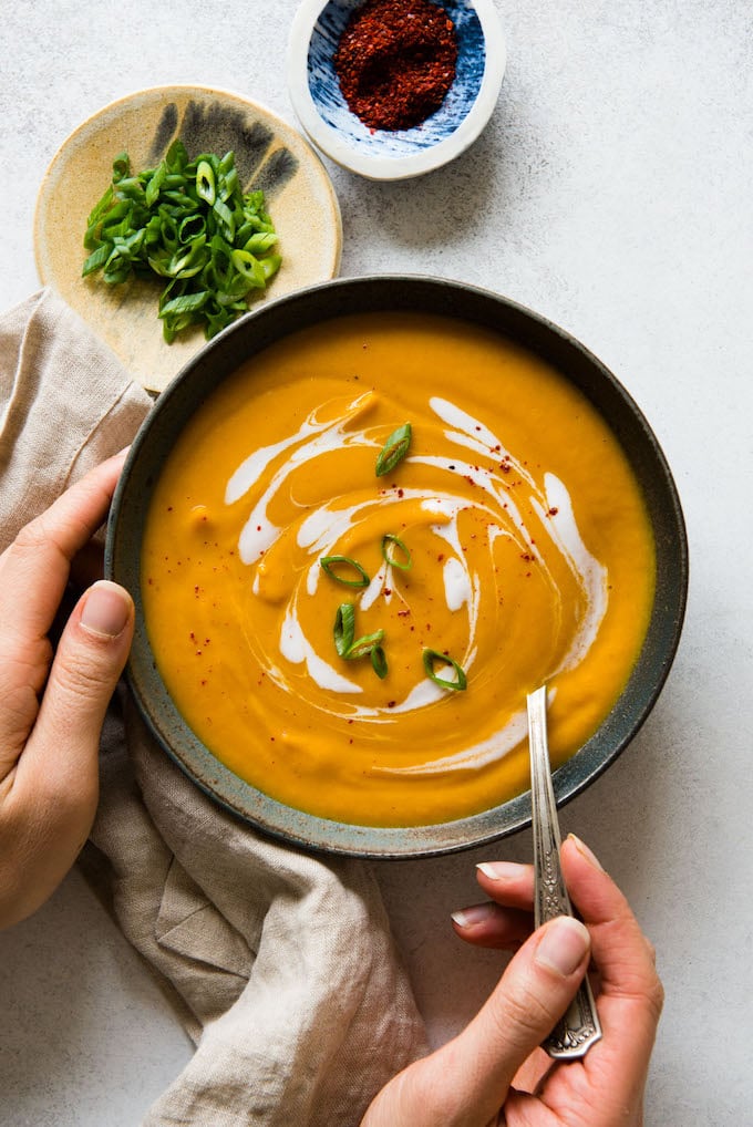 Gingery Carrot Sweet Potato Soup