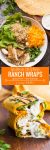 Low FODMAP quinoa chicken ranch wraps pinterest graphic - gluten free