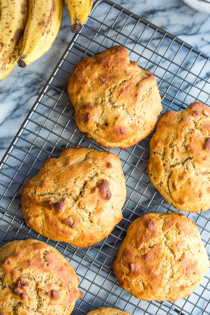  Banana Nut Scones on a cooling rack #glutenfree #vegan #banana