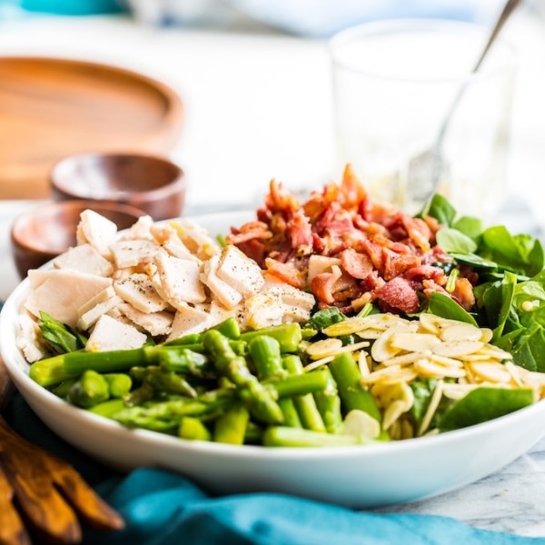 Chicken Bacon Spinach with Asparagus