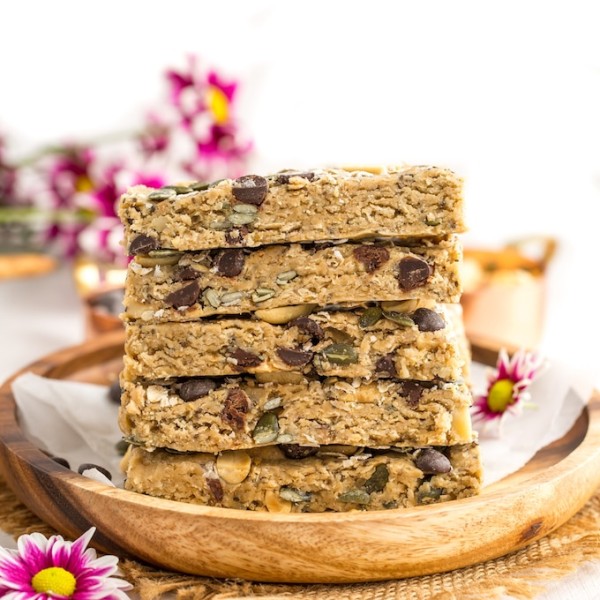 Seedy Peanut Butter No Bake Granola Bars