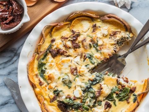 Sun Dried Tomato And Sweet Potato Crust Quiche A Saucy Kitchen
