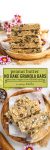 peanut butter no bake granola bars long pinterest graphic with text: gluten free + vegan & low FODMAP options