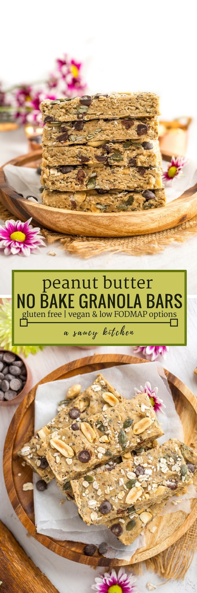 peanut butter no bake granola bars