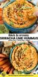 Sriracha Lime Hummus pinterest image