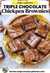 chickpea flour brownies on a plate