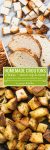 gluten free homemade croutons pinterest graphic: dairy free + low fodmap options