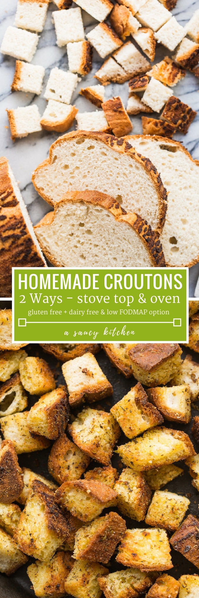gluten free croutons – 2 ways