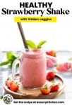 healthy strawberry shake pin graphic